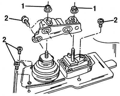 Схема установки подушки на двигатель