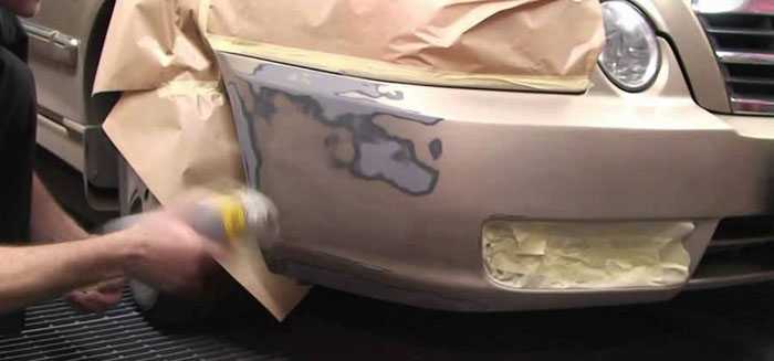 Как отремонтировать и покрасить бампер автомобиля своими руками