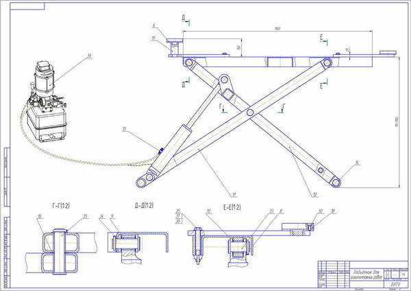 Как сделать автомобильный подъёмник для гаража своими руками? 2 простых для исполнения устройства | auto-gl.ru