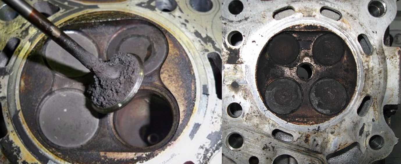 Чем удалить нагар в двухтактном двигателе без разборки