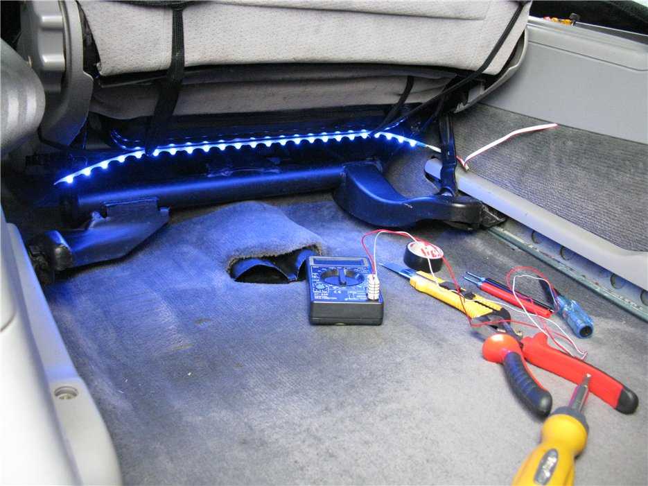 Подключение светодиодной ленты в автомобиле
