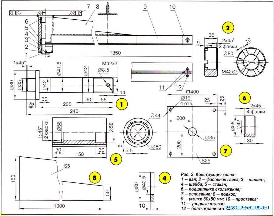 Кран для снятия двигателя своими руками, чертежи - mtz-80.ru