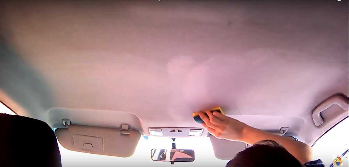 Как правильно отмыть потолок в машине