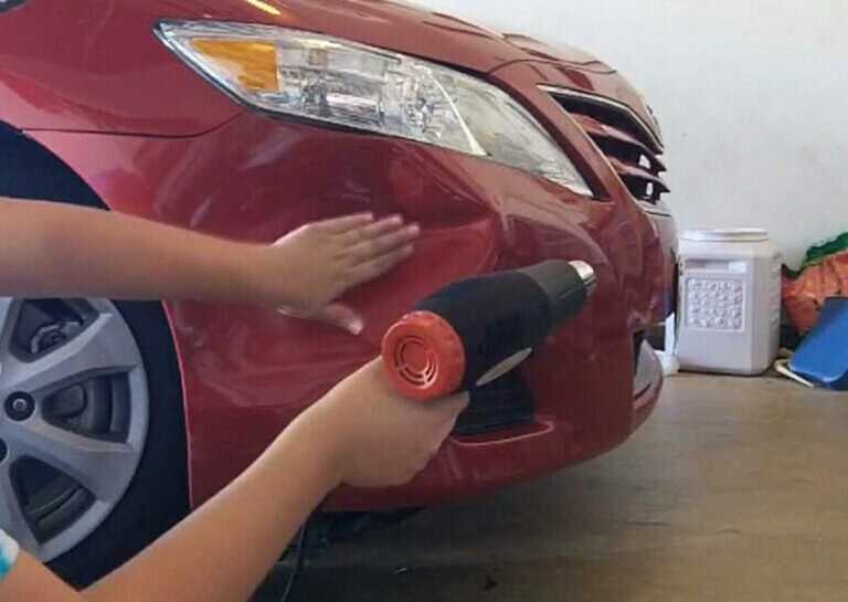 Как выправить вмятину на машине своими руками без покраски